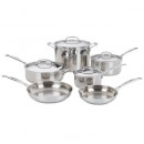 Cuisinart 77-10 Chef’s Classic Stainless-Steel 10-Piece Cookware Set