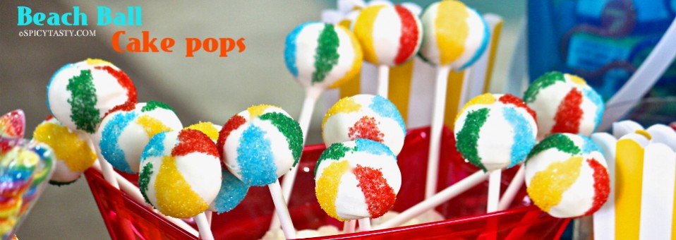 Beach Ball Cake Pops
