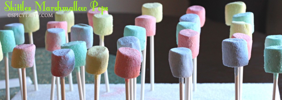 Skittles Marshmallow Pops