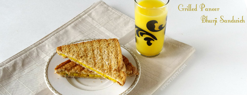 Grilled Paneer Bhurji Sandwich